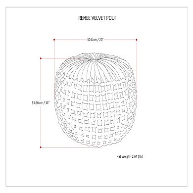 Simpli Home Renee Round Pouf