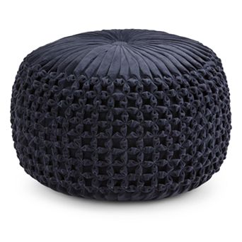 Simpli Home Renee Round Pouf