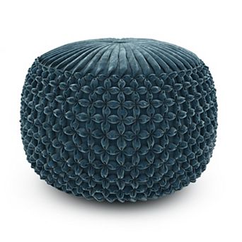 Simpli Home Renee Round Pouf
