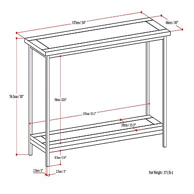 Simpli Home Skyler Console Sofa Table