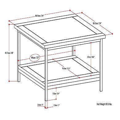Simpli Home Skyler Square Coffee Table