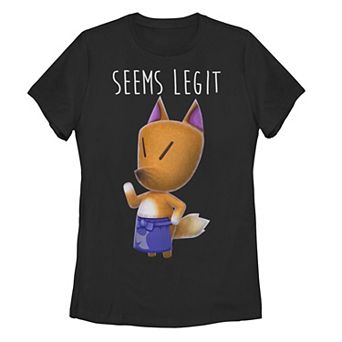 Juniors' Nintendo Animal Crossing Redd The Fox Seems Legit Tee