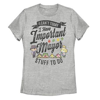 Juniors' Nintendo Animal Crossing Important Mayor Stuff Tee