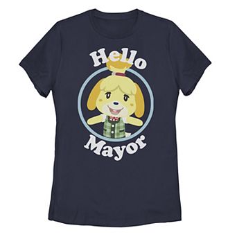 Juniors' Animal Crossing Isabelle Hello Mayor Tee