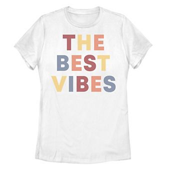 Juniors' "Best Vibes" Graphic Tee