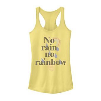 Juniors' No Rain No Rainbow Graphic Tank Top