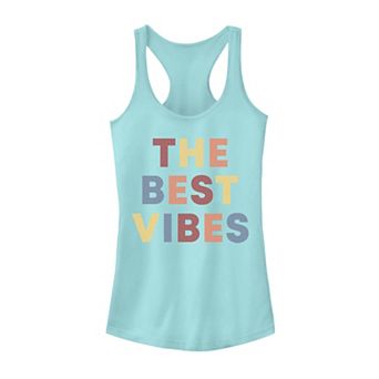 Juniors' Best Vibes Colorful Graphic Tank Top