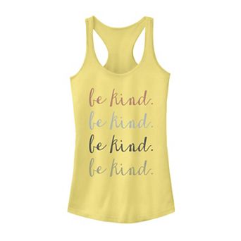 Juniors' Be Kind Script Stack Tank Top