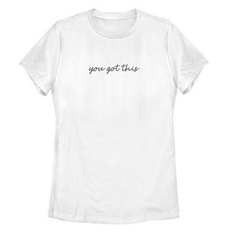 Juniors' You Got This Script Tee