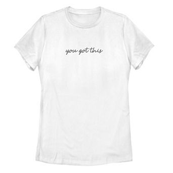 Juniors' You Got This Script Tee