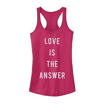 Juniors' Love Is The Answer Tank Top