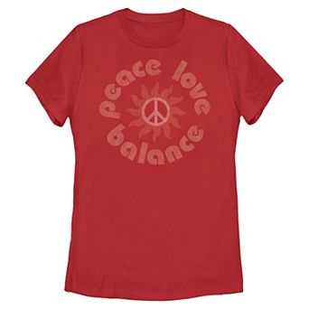 Juniors' Peace Love Balance Graphic Tee
