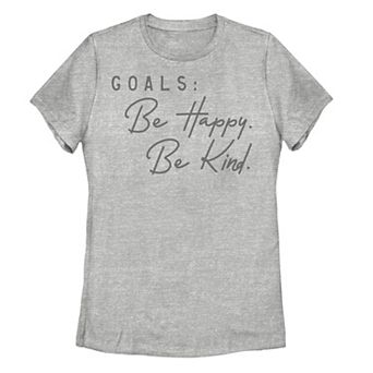 Juniors' Goals Be Happy Be Kind Graphic Tee