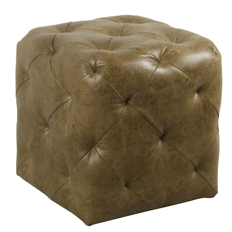 HomePop Tufted Ottoman, Brown - 48703043 - Furniture Youll adore adding this HomePop Tufted Ottoman to  sku 48703043