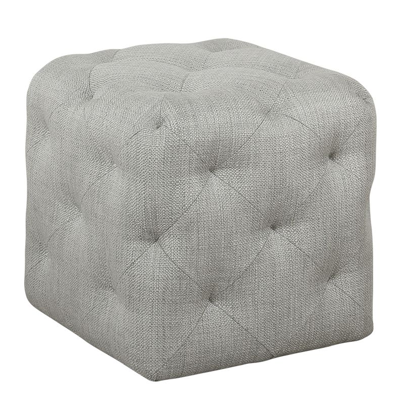 HomePop Tufted Ottoman, Grey