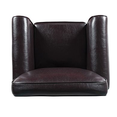 Kids HomePop Faux Leather Arm Chair