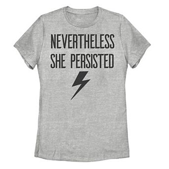 Juniors' Nevertheless She Persisted Graphic Tee