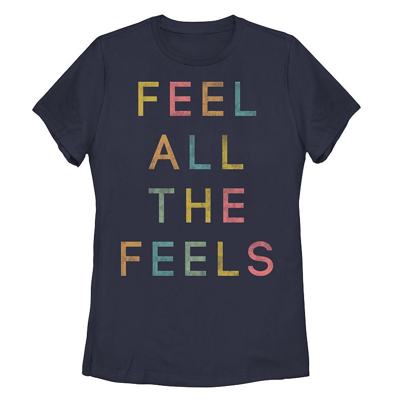 Juniors Feel the Feels Graphic Tee, Girls, Size: Small, Blue