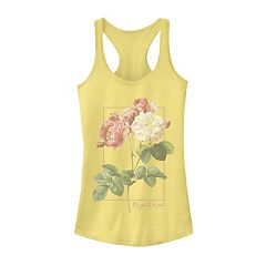 Yellow Tank Tops Cotton Blend Teens