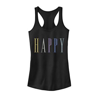Juniors' Happy Graphic Tank Top