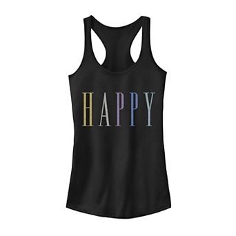 Juniors' Happy Graphic Tank Top