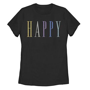 Juniors' Happy Graphic Tee