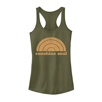 Juniors' "Sunshine Soul" Retro Graphic Tank Top