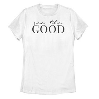 Juniors' "See The Good" Tee