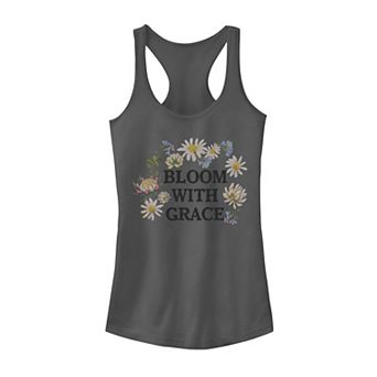 Juniors' "Bloom With Grace" Floral Tank Top