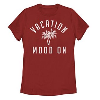 Juniors' "Vacation Mood On" Palm Tee