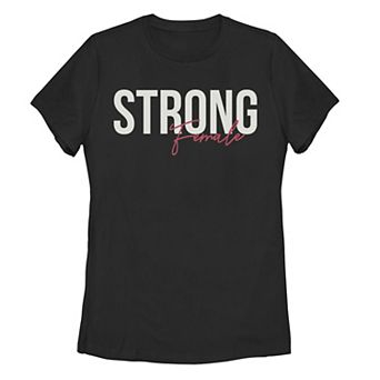 Juniors' "Strong Female" Bold Tee