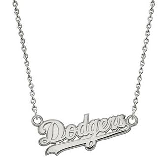 LogoArt Sterling Silver 14k Gold-Plated Los Angeles Dodgers Small Pendant Necklace