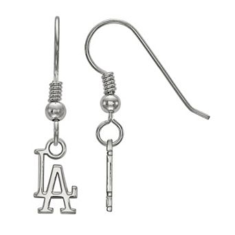 LogoArt Sterling Silver Los Angeles Dodgers Extra-Small Dangle Earrings