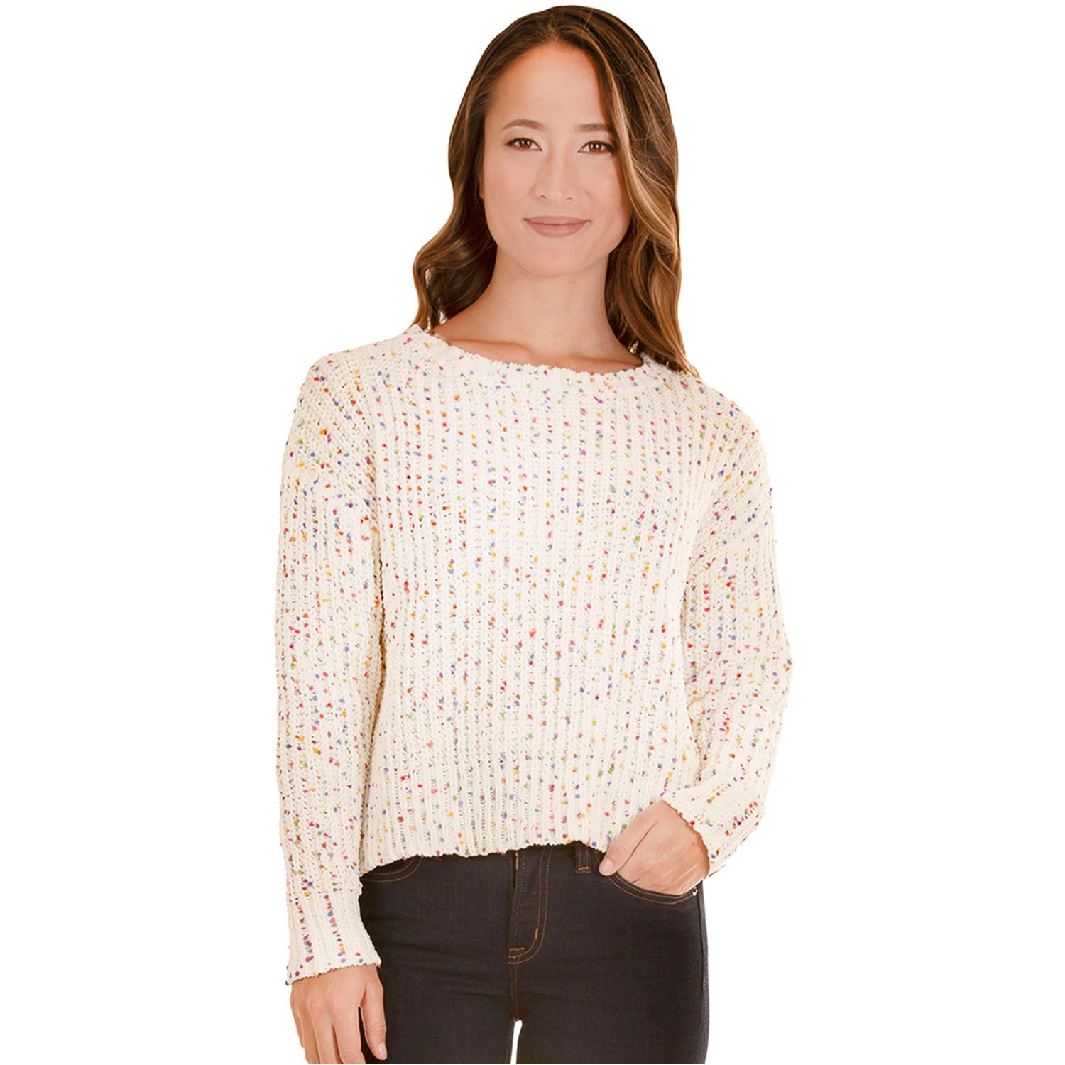 ivory confetti sweater