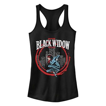 Juniors' Marvel Black Widow Red Circle Adult Tank Top