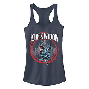 Juniors' Marvel Black Widow Red Circle Adult Tank Top