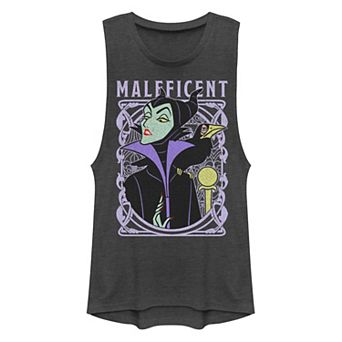 Disney Sleeping Beauty Juniors' Maleficent Retro Graphic Muscle Tank Top