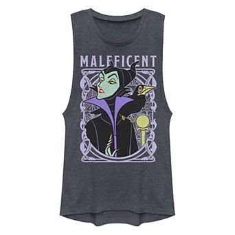 Disney Sleeping Beauty Juniors' Maleficent Retro Graphic Muscle Tank Top