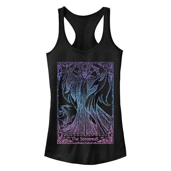 Disney's Sleeping Beauty Maleficent Juniors' Tarot Graphic Tank Top