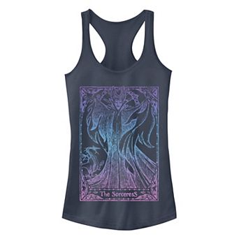 Disney's Sleeping Beauty Maleficent Juniors' Tarot Graphic Tank Top