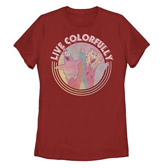 Juniors' SpongeBob SquarePants Live Colorfully Tee