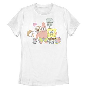 Juniors' SpongeBob SquarePants Happy Group Shot Tee