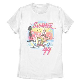 Juniors' SpongeBob SquarePants & Patrick Summer '99 Airbrush Tee
