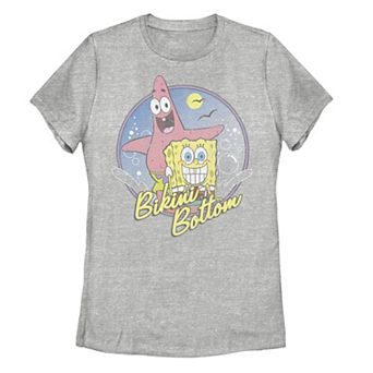 Juniors' SpongeBob SquarePants And Patrick Bikini Bottom Portrait Tee