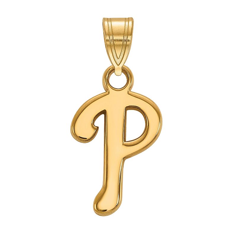 LogoArt 14k Gold Philadelphia Phillies Small Pendant, Womens, Size: 18 mm,