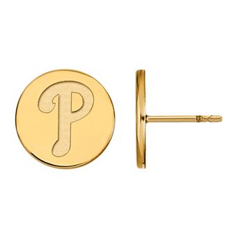 LogoArt Sterling Silver Philadelphia Phillies Small Disc Earrings