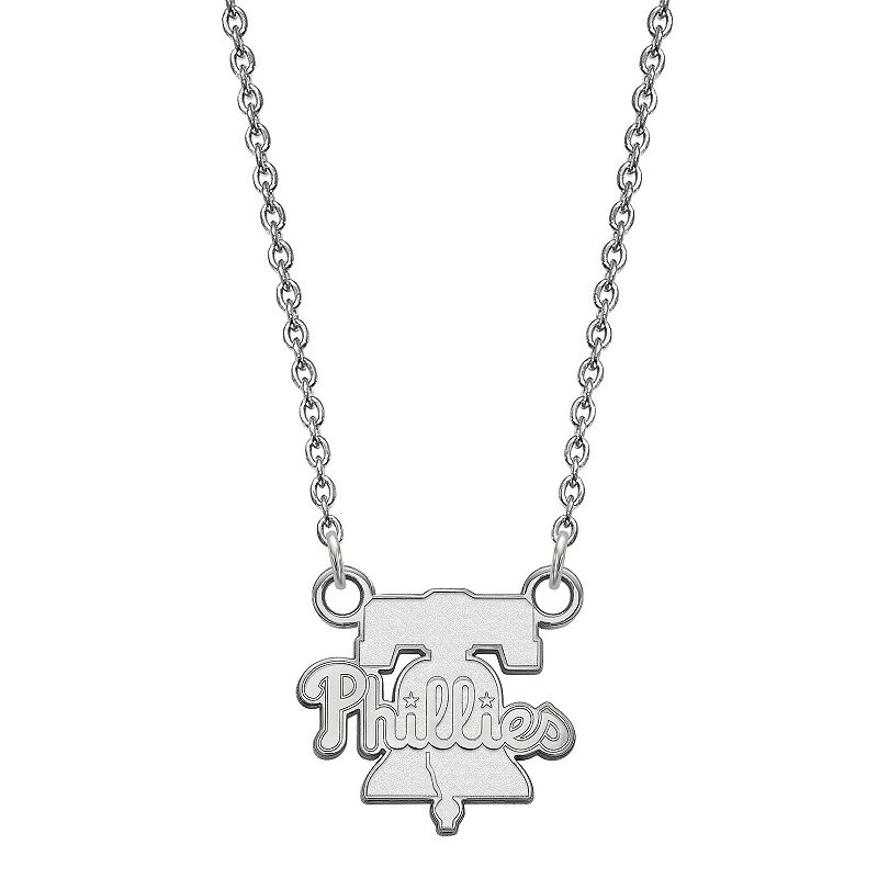 LogoArt Sterling Silver Philadelphia Phillies Small Pendant Necklace, Women
