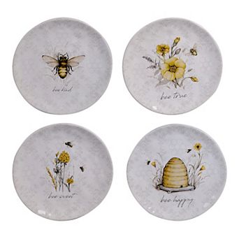 Certified International Bee Sweet 4 pc Salad Plate Set