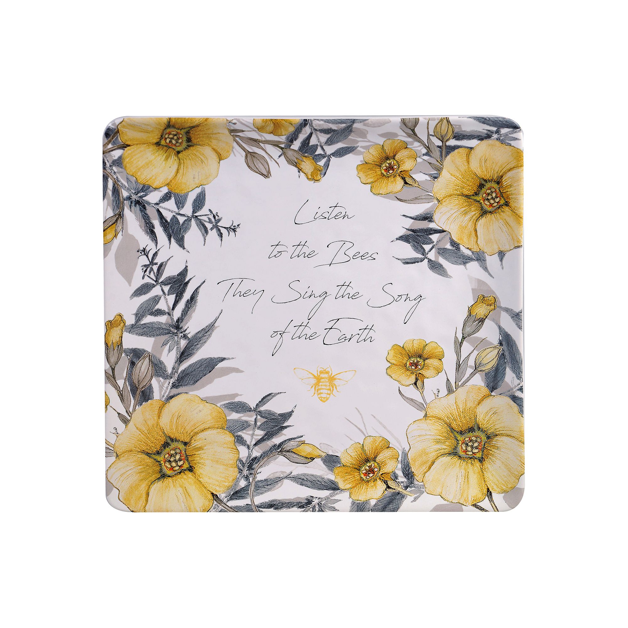 Certified International Bee Sweet Square Platter, Multi