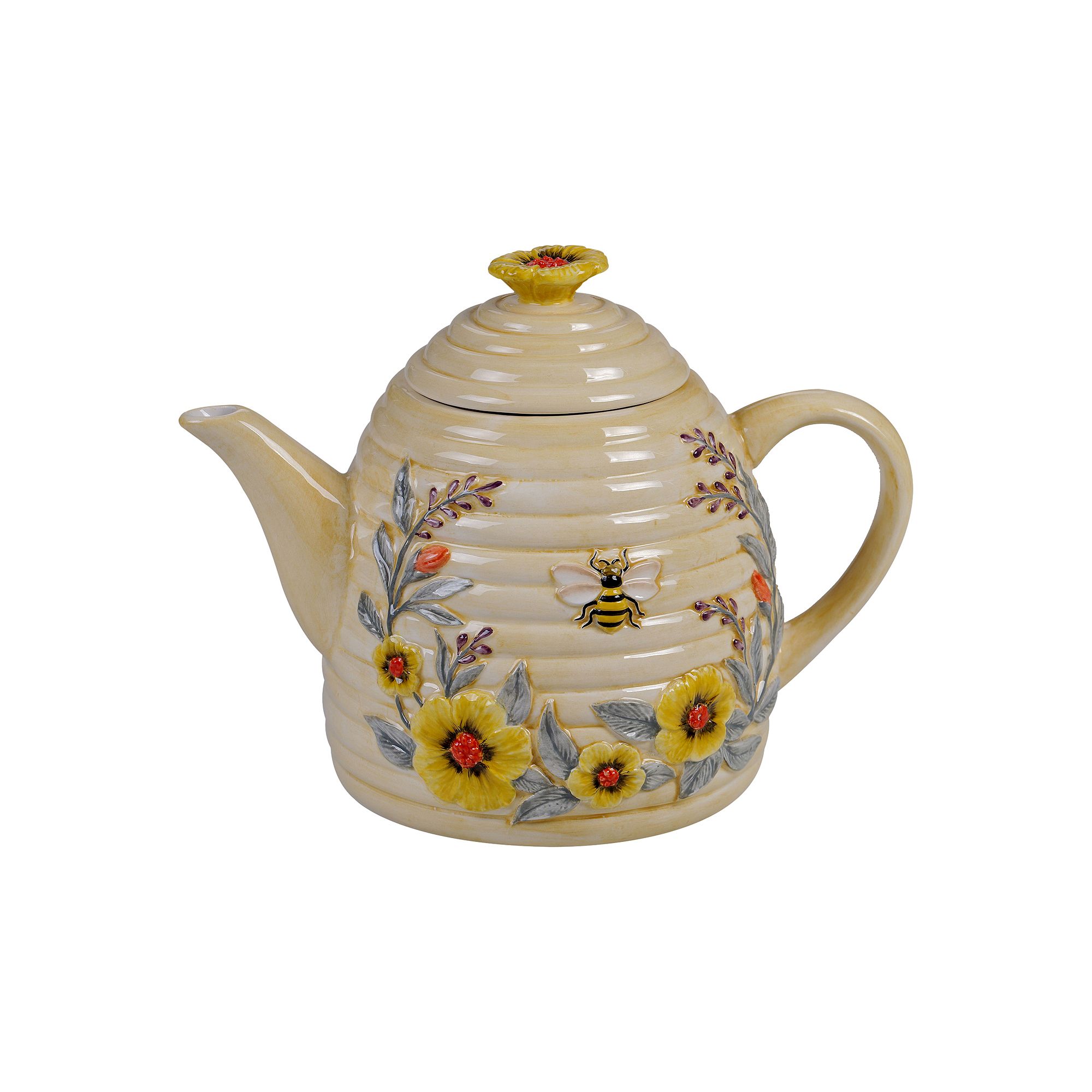 Certified International Bee Sweet 3D Beehive Teapot, Multi